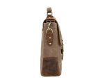 4025 Westpolo Men's Genuine Antique Leather Canvas Briefcase with Hand and Shoulder Strap - Image 2