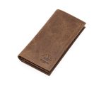 977C Westpolo Unisex Genuine Antique Leather Phone Compartment Magnetic Flap Long Wallet - Image 3