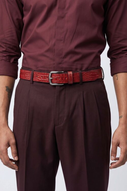 Belt-483 Mondo Embossed Leather