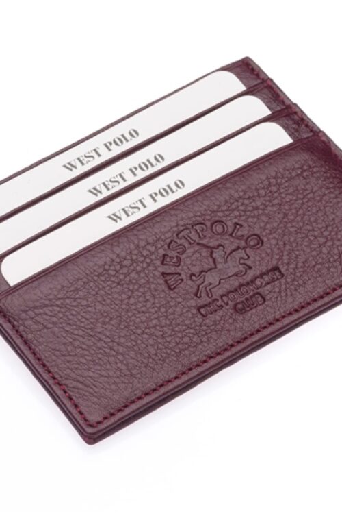 41 Westpolo Unisex Super Slim Money Compartment Genuine Leather Thin Credit Card Holder & Business Card Holder Wallet with 6 Compartments