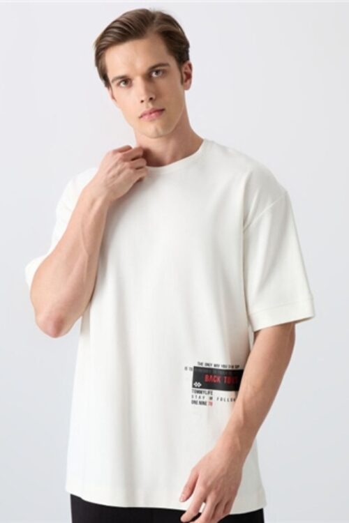 88322 Cotton Thick Soft Texture Oversize Fit Printed Men’s T-Shirt